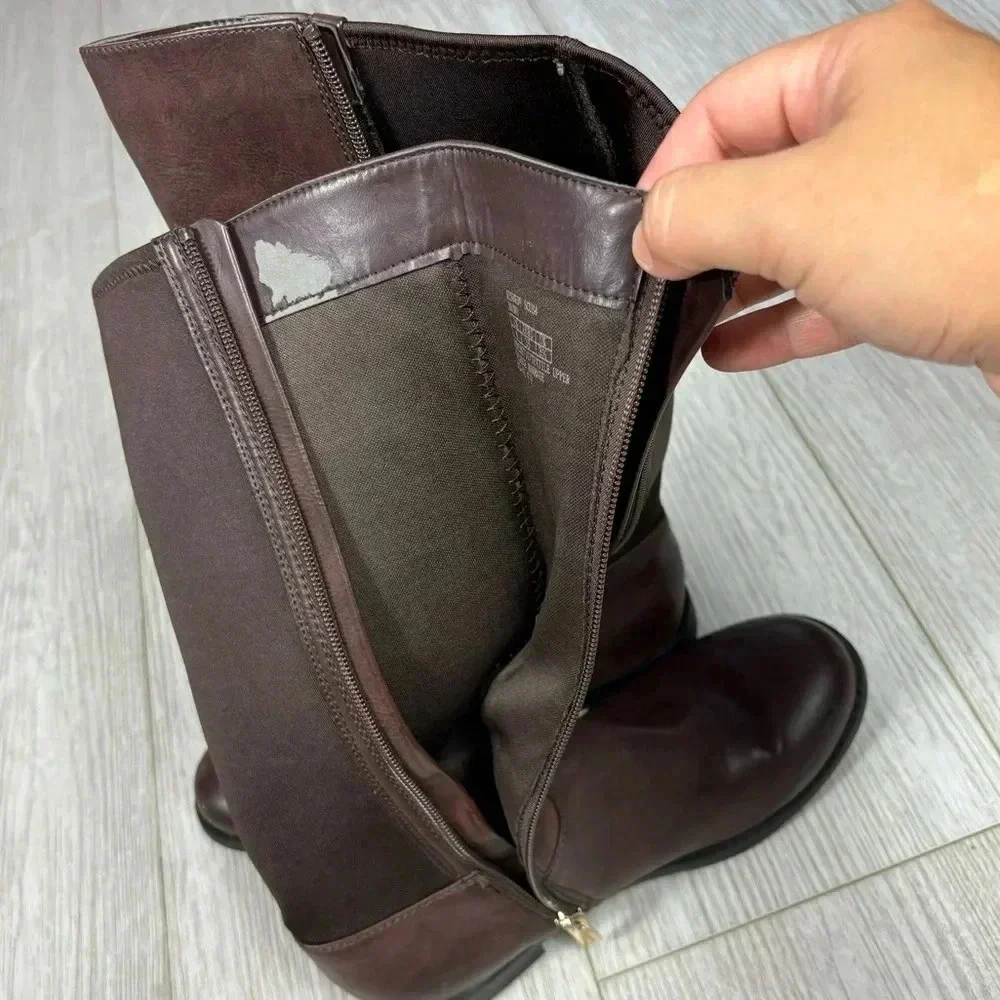 Kenneth Cole NY Classic Kennedy Scuba Boots flat heel in Brown size 4